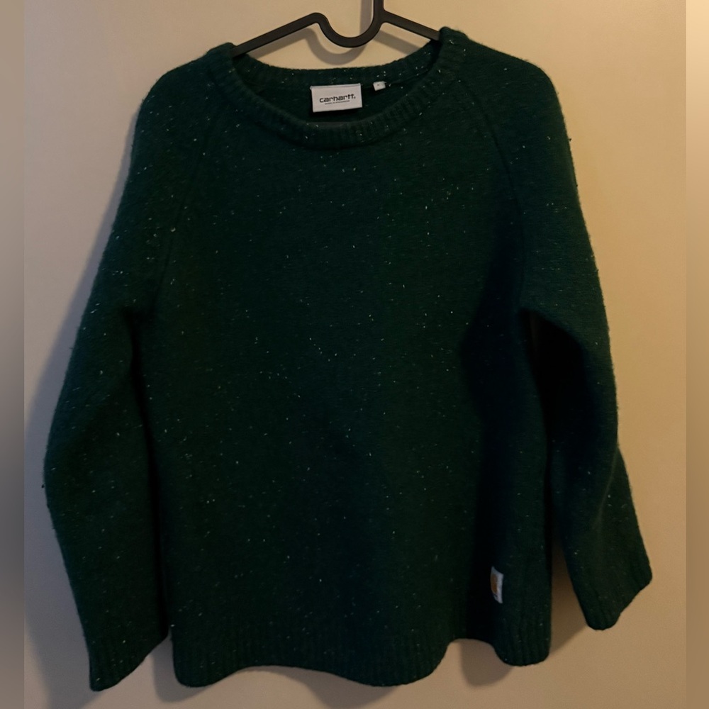Carhartt Work In Progress Forest Green Crew Neck Sweater